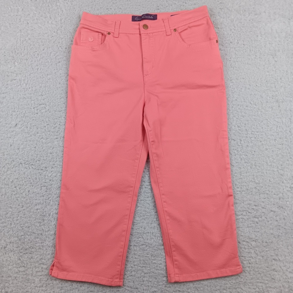 Gloria Vanderbilt Capri Amanda Women 8 Pink High Rise‎ Stretch DAF43427-CLN